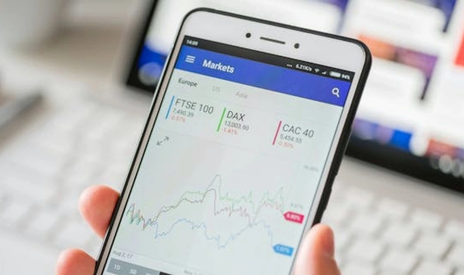 Stock market analysis screen